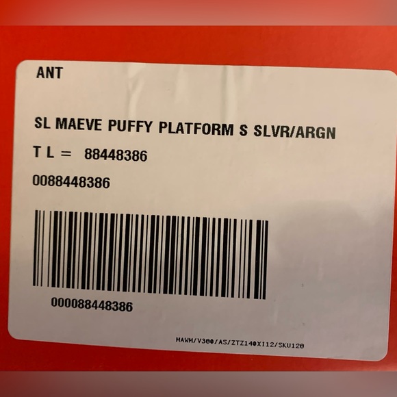 Anthropologie Maeve Puffy Slip On Mules in Silver size 10-11 NWT - Picture 8 of 9